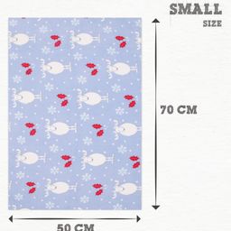 Quick Dry Baby Bed Protector Vibro Deer Print Sheet Medium - Blue-23
