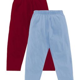 Kiddopanti Pack Of 2 Cotton Jersey Solid Pajamas With Single Pocket - Red & Grey-image-105