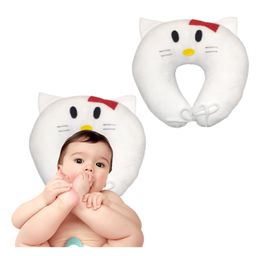 JUZZII Baby Head Support Pillow Microfibre Toons & Characters Baby Pillow - White Head Cover (White)-image-51