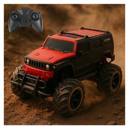 Tinyberg Turbo Monster Remote Control Jeep Car, 1:20 Monster Car,With Rechargeable Battery I Gifting Car for 4 years + Kids I BIS Certified- Red Rocket-15