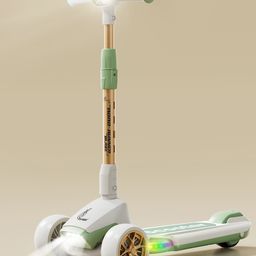 R for Rabbit Road Runner Blaze Three Wheel Scooter - Green & Gold-18