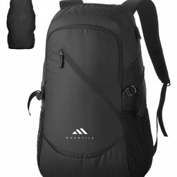 MOUNTILE HORIZON 40 L Travel Backpack for Men & Women, 40 Litre Laptop Backpack with Rain Cover Casual Bag for trekking Hiking MTL04 Black-image-20