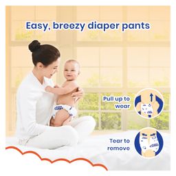 super cute Super Cutes Pullups Pant Style Diaper Super Soft and Rash Free with Wetness Indicator Medium - 72 Pieces image 2