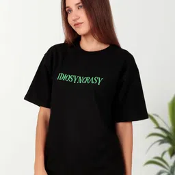 Untamed Clothing Women Typography Printed Round Neck Cotton Relaxed Fit T-shirt-picture-31