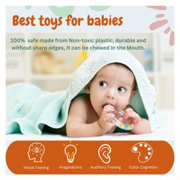 Bitfeex Infant Toddler Rattle Toys 1 Loopi Rattle - Multicolor image 4