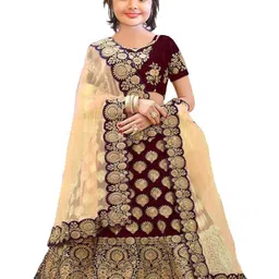 Girls Lehenga Choli with Dupatta Set-image-1
