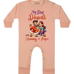 Arvesa My First Diwali Printed Bodysuit-image-60