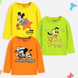 Disney By Miss and Chief Boys 3 Printed Applique T-shirt-33