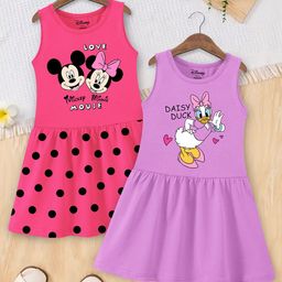 Disney By Miss and Chief Girls Pack Of 2 Graphic Printrd A-Line Dress-image-10