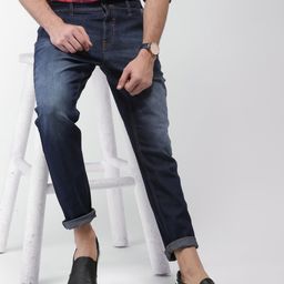 HIGHLANDER Men Blue Slim Fit Mid-Rise Clean Look Stretchable Jeans-picture-43