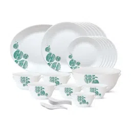 Larah by Borosil Tiara Series Woodstock 33 Piece Opalware Dinner Set-picture-4