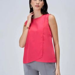 SALT Attire Pink Plain Top-image-64