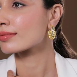 Rubans Gold-Tone Plated Earrings for Women-picture-26