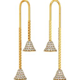 Joyalukkas 22k Yellow Gold Elegant Bell Hangers Earrings for Women-image-57