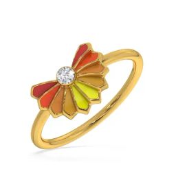 Kisna Diamond & Gold Jewellery Faye 14k (585) Diamond & Gold Ring For Women-image-10