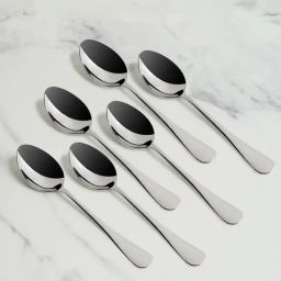 Meyer Silver High-Gloss Stainless Steel 6pcs Dinner Fork Set and 6pcs Table Spoon Set-8