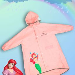Yellow Bee Girls Disney Princess Printed Hooded Rain Jacket-picture-16