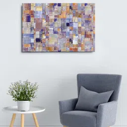 999store Multicolor Abstract Wall Art Framed Canvas Painting-45