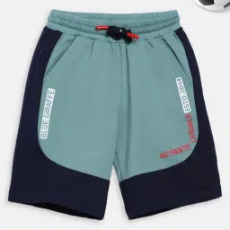 Blue Giraffe Kids Green & Navy Shorts-image-18