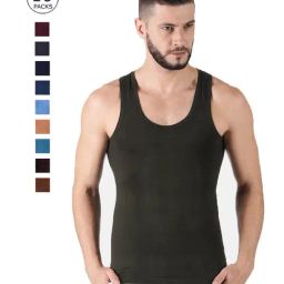 Dollar Multicolor Slim Fit Vest - Pack Of 10-image-50
