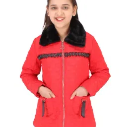 Cutecumber Kids Red Self Design Jacket-image-14