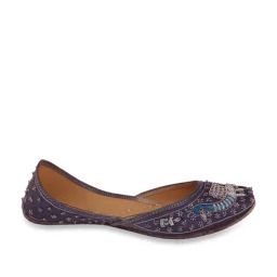 Fulkari Women's Morni Grey Ethnic Juttis-image-58