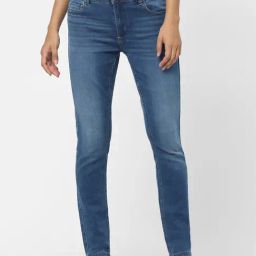 Only Blue Skinny Fit Heavily Washed Jeans-image-84