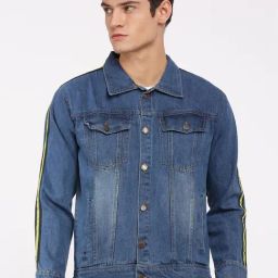 VOXATI Blue Full Sleeves Shirt Collar Denim Jacket-image-35