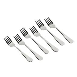 Meyer Silver High-Gloss Stainless Steel 6pcs Tea Spoon and 6pcs Tea Fork Set-0