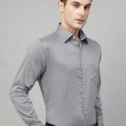 Hancock Grey Slim Fit Printed Shirt-picture-16