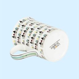 Living Scapes by Pantaloons White Bone China Tea Coffee Mugs (0.3 L) image 4