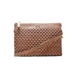 RI2K London Cognac Leather Medium Textured Cross Body Bag-20