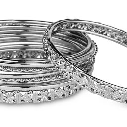 Toniq Classy Silver-Plated Bangles for Women - Set of 12 image 4