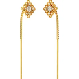 Joyalukkas 22k Yellow Gold Graceful Square Blossoms Earrings for Women-picture-41