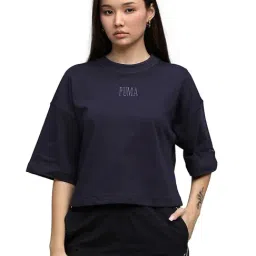 Puma Blue PREMIUM ESSENTIALS Graphic Relaxed Fit Tee-picture-26