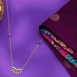 P.N.Gadgil Jewellers 18KT Yellow Gold & Diamond Modern Mangalsutra for Women-9