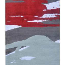 Presto Red & Grey Polyester Carpet image 2