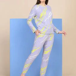 Sweet Dreams Hazelnut Abstract Regular Fit T-Shirt & Pyjama Set-picture-16