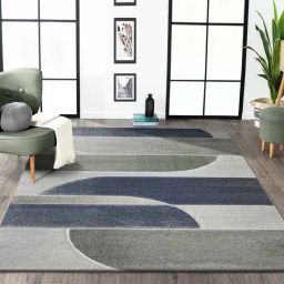 Obsessions Olive & Blue Abstract Carpet - Large-image-45