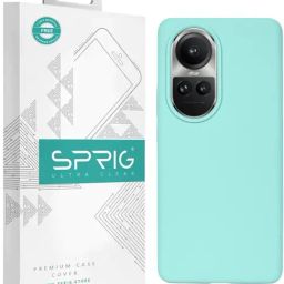 Sprig Liquid Silicone Back Cover for Oppo Reno10 5G (Green)-image-85