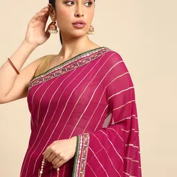 Mitera Leheriya Zari Pure Chiffon Saree-picture-37