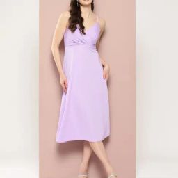Qurvii Lavender Midi Dress-image-48