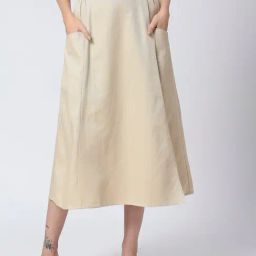 Being Human Beige Midi Skirt-picture-35