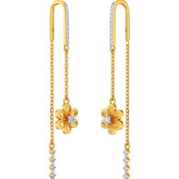 Joyalukkas 22k Yellow Gold Gleaming Daisy Earrings for Women-image-41