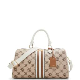 Aldo Avre Brown Synthetic Printed Duffle Bag-image-62