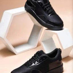 TRYME Women's Black Sneakers-image-3