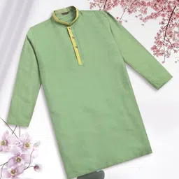 Sangria Boys Mandarin Collar Cotton Straight Kurta-image-67