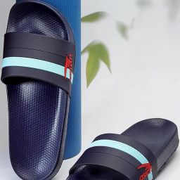 Asian Men's Turquoise Blue Slides-picture-41
