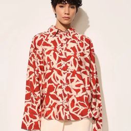 Only Red Viscose Solid Long Sleeves Shirt-13