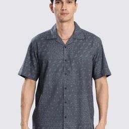 Bene Kleed Men Grey Printed Casual Shirt-image-14